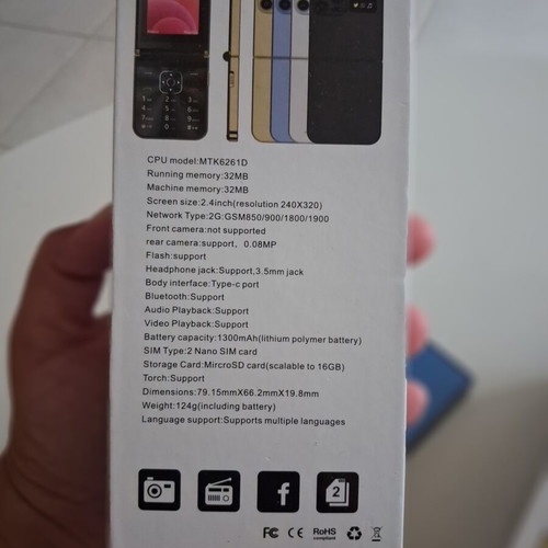 Mini Foldable i15 Pro Phone dual SIM, Bluetooth, USB-C like new