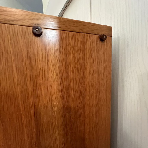 Custom Made Display Cabinets and Bookcases Set of 2, Oak Veneer Wood