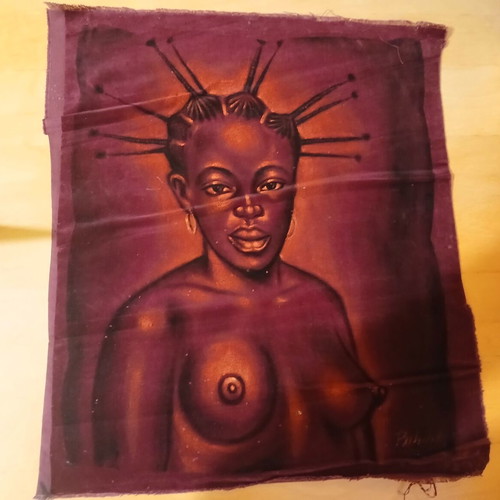60s portrait painted on velvet like new
