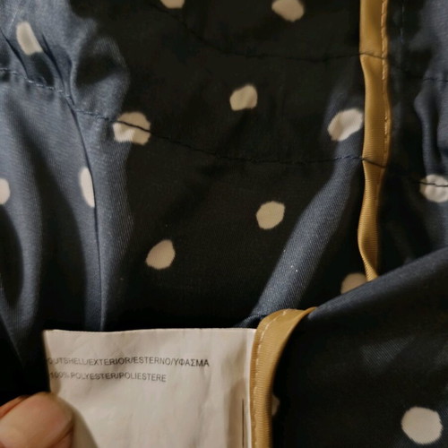 Staff Jeans waterproof navy blue polka dot jacket XS like new