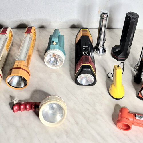 Vintage flashlight collection used, pack of 12, retro style