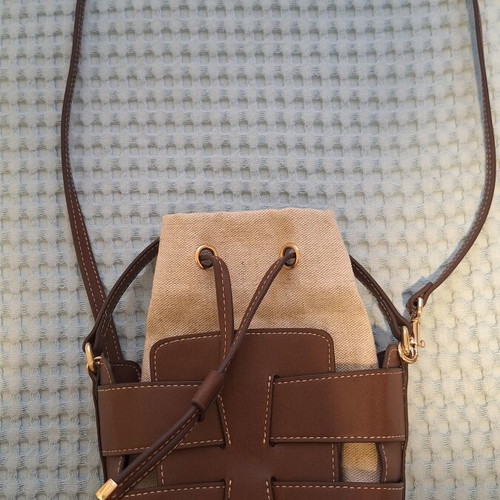 H&M Shoulder Bag new, beige and brown with inner pouch