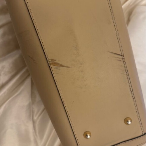 Tuscany Leather handbag used, beige leather