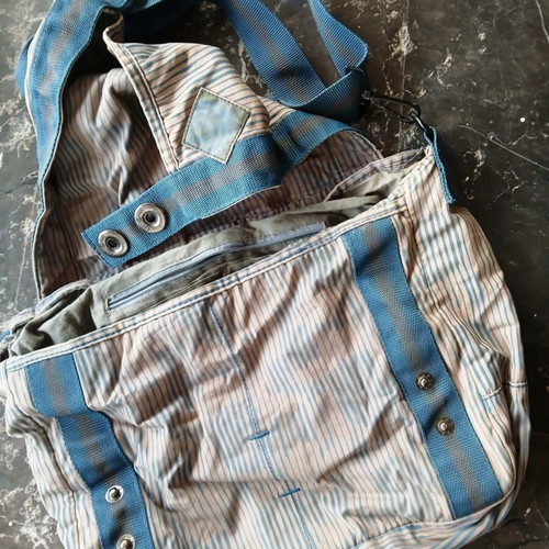 Attrattivo messenger bag crossbody like new, gray and blue