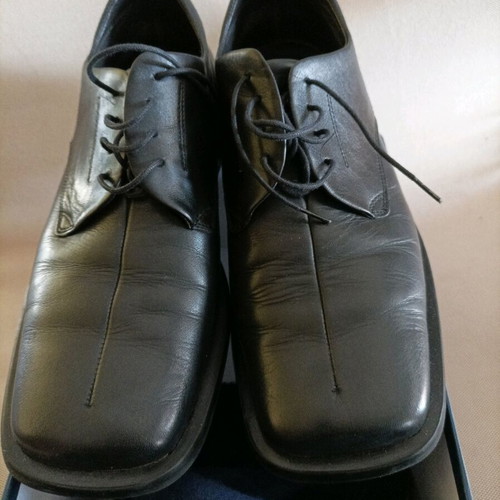 Men's leather shoes like new, black, size 42