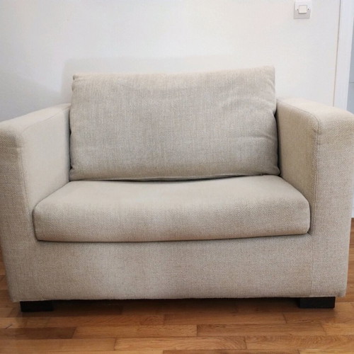 Small sofa bed like new, Greek made, convertible to single bed