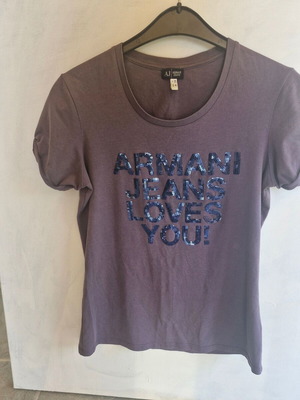 Armani Jeans short-sleeve t-shirt used, purple, size M