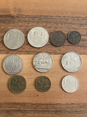 Lot of Albanian rare coins