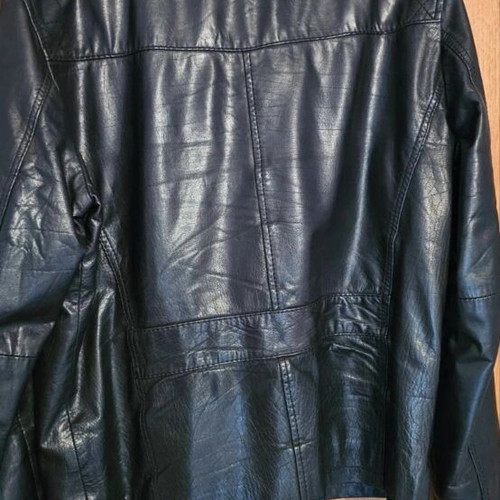 Leather jacket, black, Lapel, size M