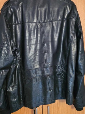 Leather jacket, black, Lapel, size M