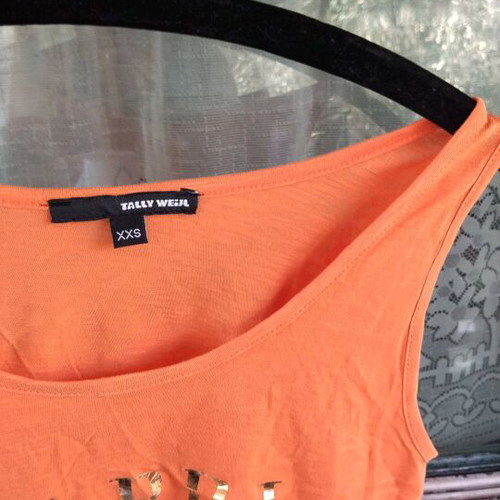Capri Island Orange Sleeveless Top Size XXS New