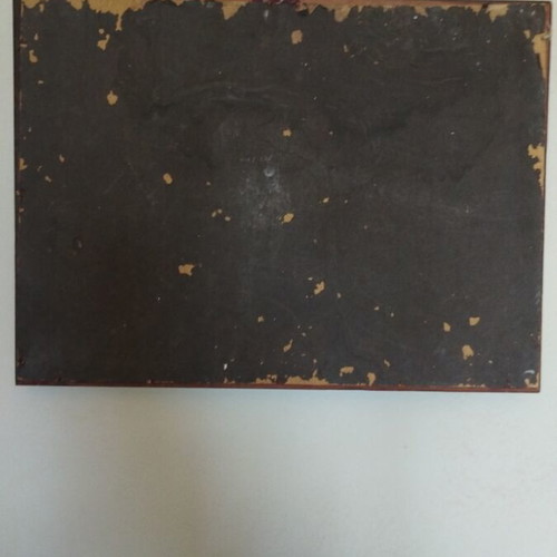 Antique wooden framed picture used, 28x21 cm