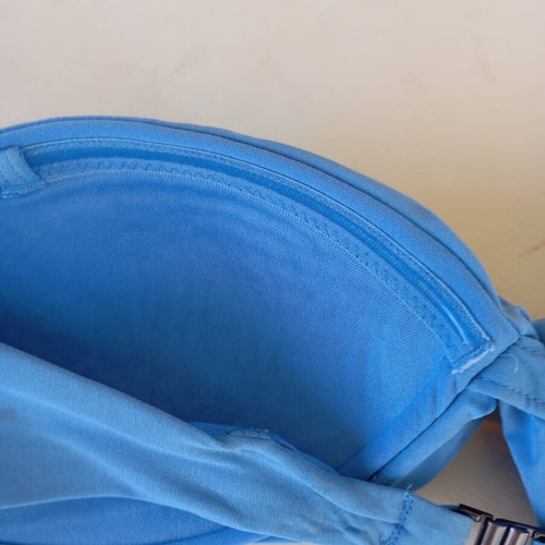 H&M blue bikini top used, size small