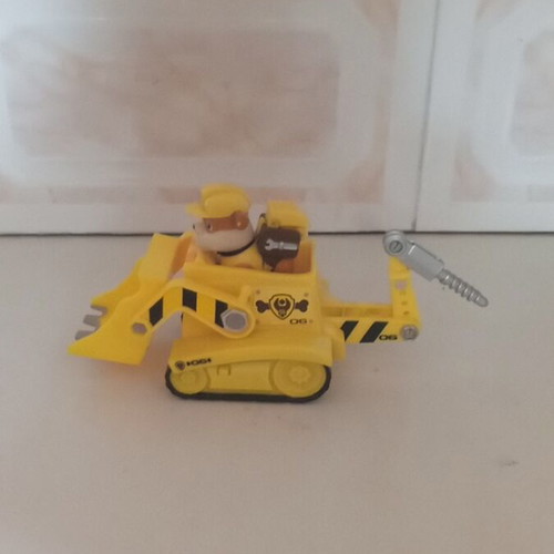 Paw Patrol figure (Rubble) with vehicle used