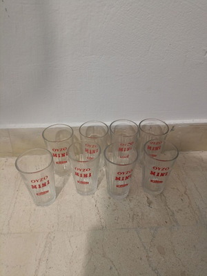 Ouzo Mini glasses set of 8, vintage EPOM Kronos