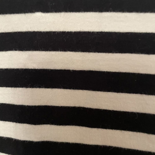 Divided cotton skirt new, black and white striped, size S