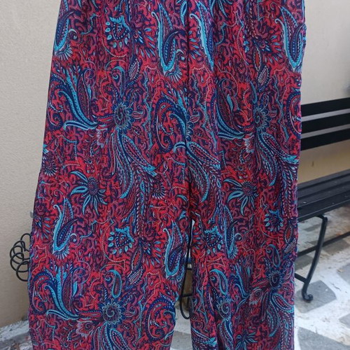 Boho silk pants one size new