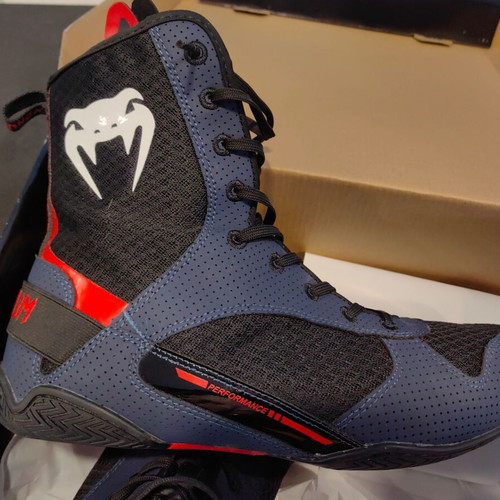 Venum Elite Boxing Shoes High Top size 44 like new, blue and red