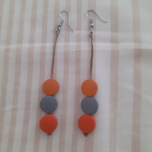 Wooden colorful dangling earrings new