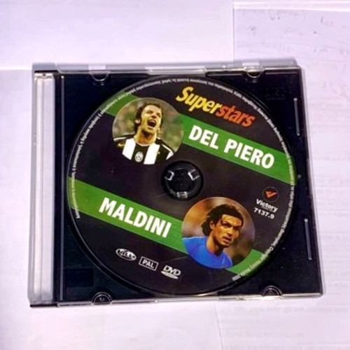 Superstars Del Piero Maldini DVD used, missing paper case