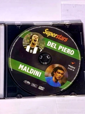 Superstars Del Piero Maldini DVD used, missing paper case