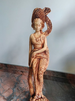Statue from Bali Island of Dancer in Traditional Clothes like new