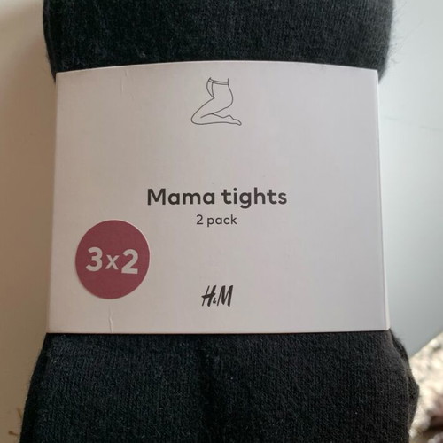 H&M maternity tights black winter, pack of 2 new