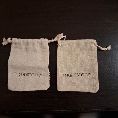Moonstone fabric bags linen like new, 11cm height 9cm width