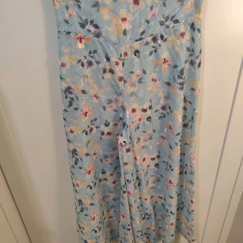 Dream set pants and crop top shirt, linen-like silk fabric, no L/XL