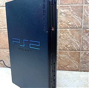 PS2 console,  fat edition, με 2 χειριστήρια( δεν βγαζει εικόνα)
