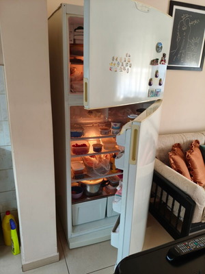 Candy refrigerator and Bosch freezer, used