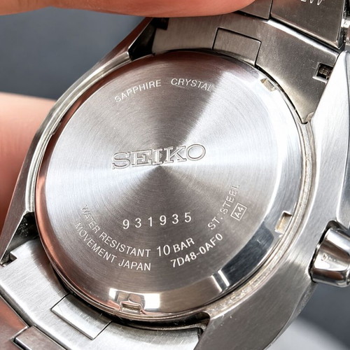 Seiko Arctura 7D48-0AF0 Kinetic Perpetual Calendar watch like new, 47mm