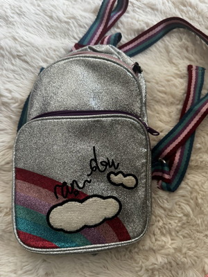 Zara Kids small backpack used with glitter and colorful straps