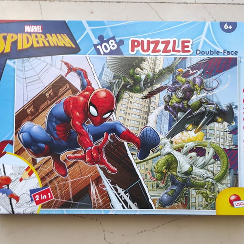 Marvel Spiderman double-sided children's puzzle 108 pieces like new