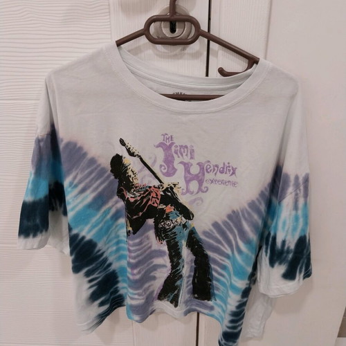 Jimi Hendrix Goodie Two Sleeves Womens Crop Tee like new, cotton, size M-L