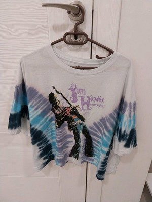 Jimi Hendrix Goodie Two Sleeves Womens Crop Tee like new, cotton, size M-L