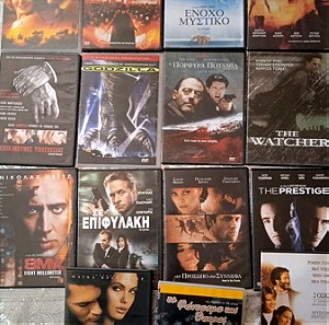 Ταινίες DVD Πακετο Συλλογή ταινιών.       Νο 106 το πακέτο δεν σπάει η τιμή αφορά τίς ταινίες που βρίσκονται στις φωτογραφίες. 30 ταινίες DVD όλα με ελληνικούς υπότιτλους.