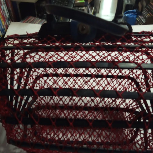 Vintage accordion bag with net used