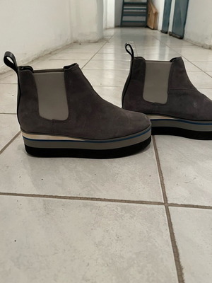 Esiot ankle boots new, gray, size 38, 5 cm platform