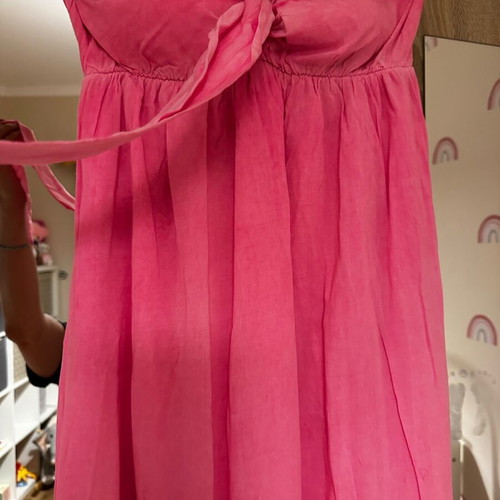 Pink maxi dress used, size S/M, fluo color