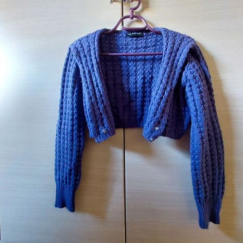Knitted bolero purple like new, size Small/Medium La Palma