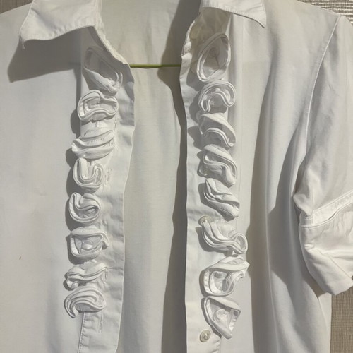 Anna Fontaine short-sleeve women's shirt used, size 40, white