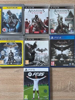 PlayStation 3 4 5 παιχνίδια σαν καινούργια, τριλογίες Assassin’s Creed και Batman, FIFA 25