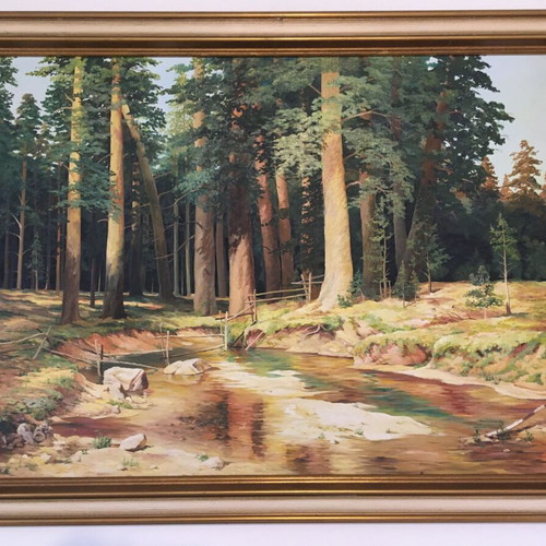 Oil painting in like-new condition, excellent state