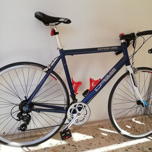 Handmade road bike new, blue, 700c wheels, V-brakes, gears