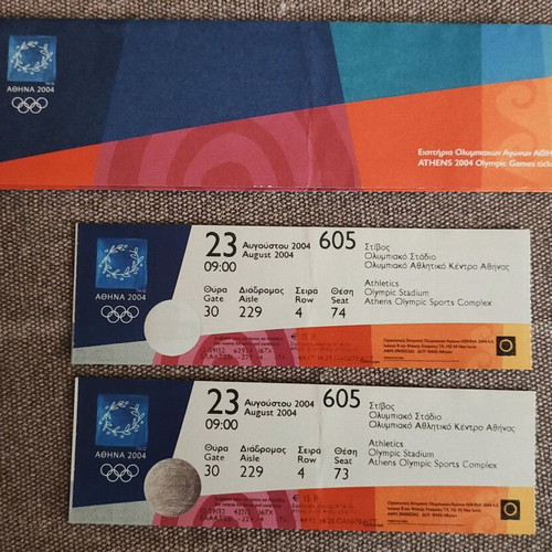 Athens 2004 Olympic Games Athletics Tickets like new