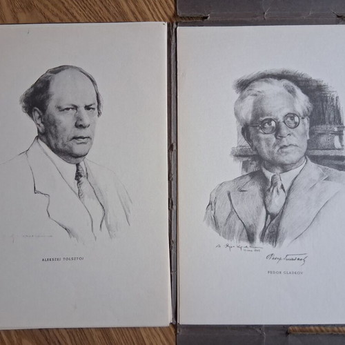 A szovjet irodalom nagyjai, 21 portraits of Soviet writers