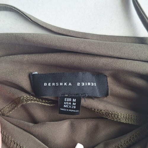 Bershka khaki elastic bodysuit with thin straps size M new