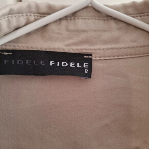 Fidèle women's shirt L like new, sand beige with snaps