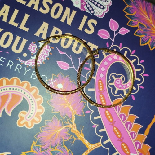 Gold Hoop Earrings stainless steel new with packaging